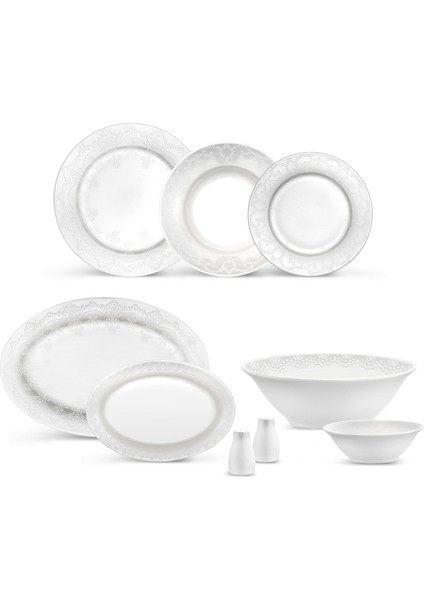 New Bone Diana 56 Parça 12 Kişilik Yemek Takımı
