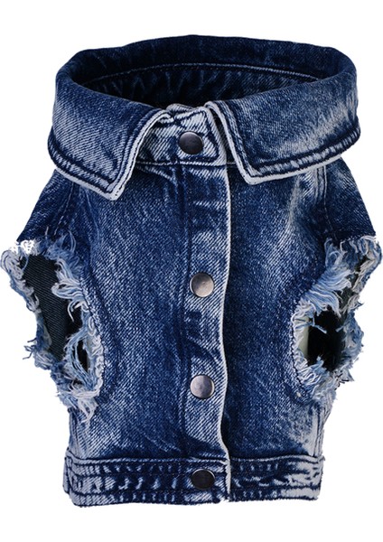 Lacivert Denim Kedi Ceketi