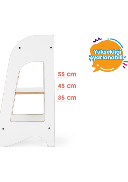 Kule Beyaz Mdf Öğrenme Kulesi