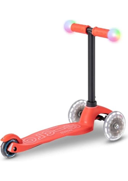 MINI2GROW Magic LED Kırmızı 3 Tekerlekli Çocuk Scooter