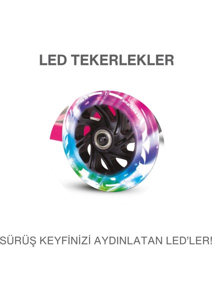 T1 Pembe Oturaklı ve Çantalı 3’ü 1 Arada Çocuk Scooter modelleri