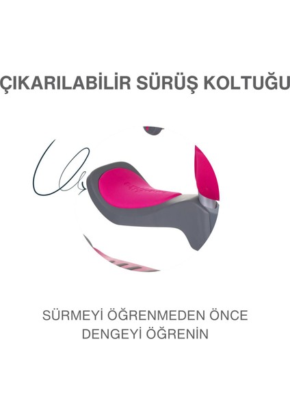 T1 Pembe Oturaklı ve Çantalı 3’ü 1 Arada Çocuk Scooter fırsatları