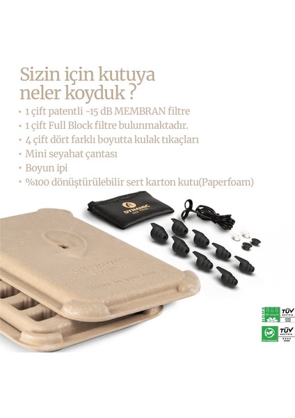 Beyaz 4 Boyutlu Boyun Askılı Kulak Tıkacı