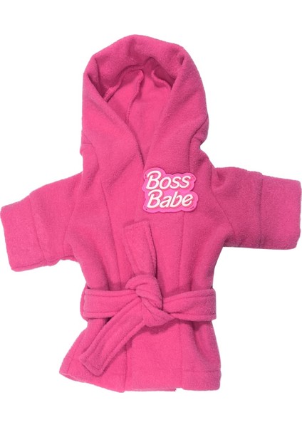 Boss Babe Pembe Kedi Bornozu