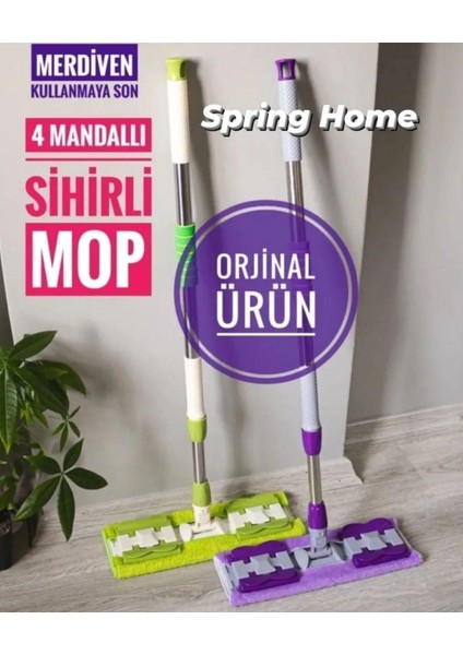 Mor Teleskopik Mandallı Mop ve Mikrofiber Yedek Bez Seti fiyatları