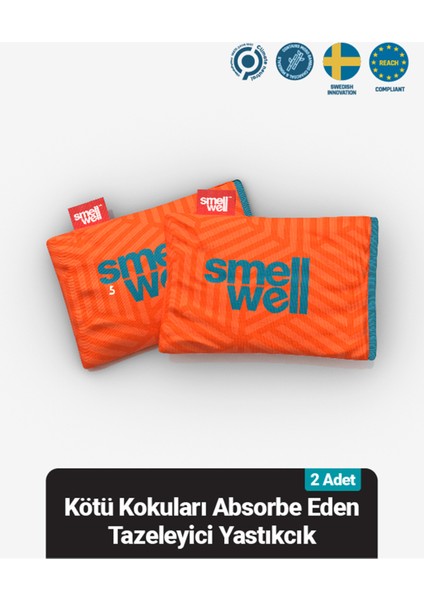 Aktif Geometrik Turuncu Ayakkabı Koku Giderici Yastıkçık