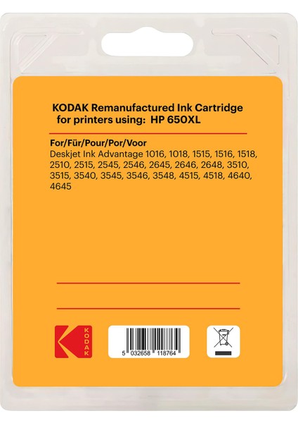HP650 Siyah Mürekkep Kartuşu