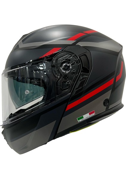 Sw 917 Fast Black Titanium Red Kask