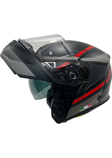 Sw 917 Fast Black Titanium Red Kask