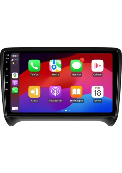 Audi Tt Android Multimedya Sistemi 4-64 For-X (2006-2014)-C09006 Ön Kayıt Kamera Hediyeli