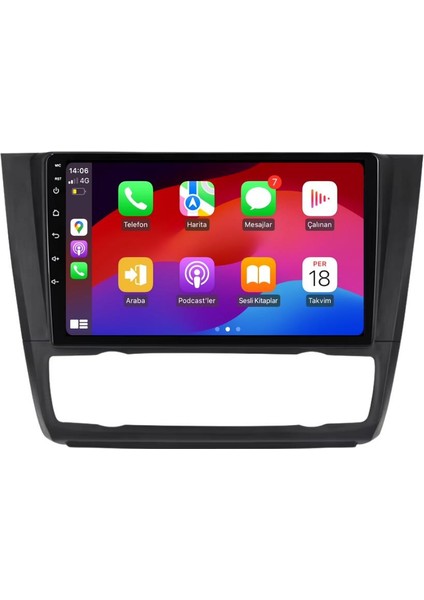 Bmw 1 Serisi E81-R82-R87-E88 Android Multimedya Sistemi 4-64 For-X (2007-2011)-C09010 Ön Kayıt Kamera Hediyeli