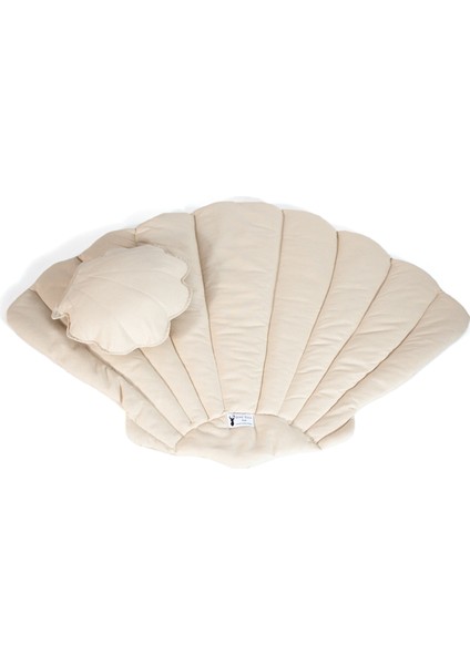 Bej Shell Mat Bebek Oyun Minderi