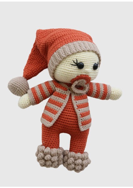 Mercan & Bej Emzikli Bebek Oyuncak Amigurumi fiyatları