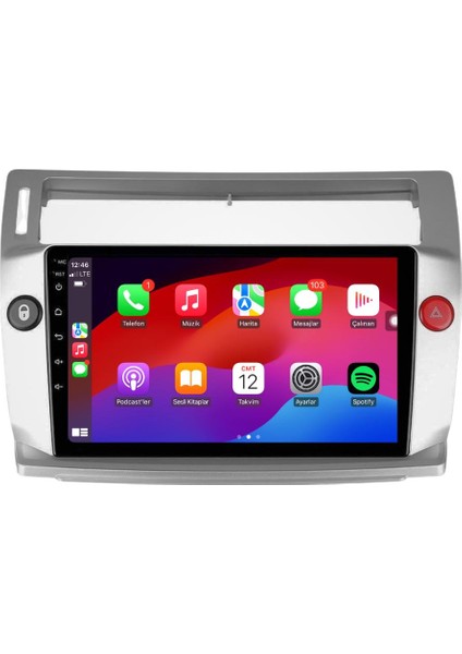Citroen C4 Android Multimedya Sistemi 4-64 For-X (2005-2011) C09036 Ön Kayıt Kamera Hediyeli
