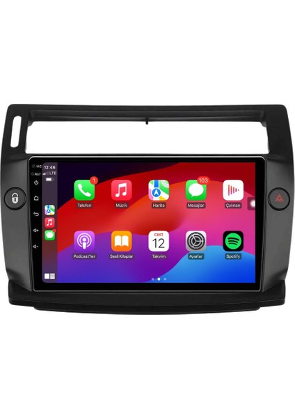 Citroen C4 Android Multimedya Sistemi 4-64 For-X (2005-2011) C09035IT Kamera Hediyeli