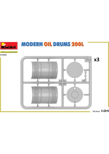 1:24 Modern Yağ Varilleri 200L