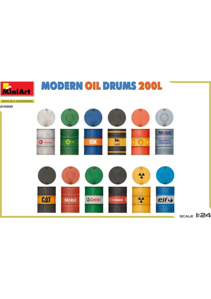 1:24 Modern Yağ Varilleri 200L