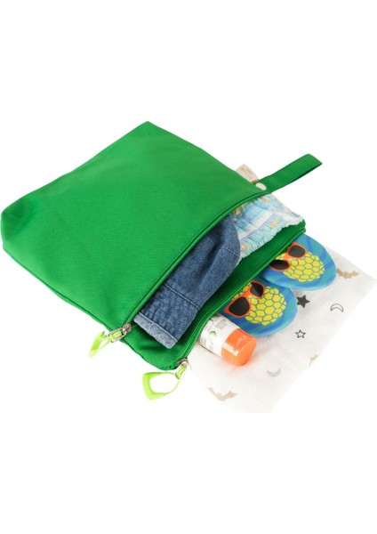 Mami Kids Wet&Dry Su Geçirmez Islak Kuru Kirli Temiz Plaj Havuz Kreş Fonksiyonel Yeşil Çanta indirimleri