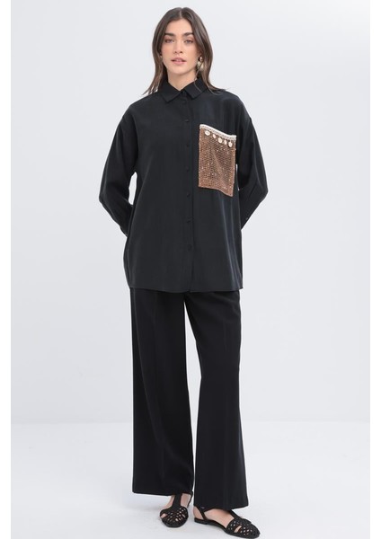 Siyah-File Garnili Gömlek fiyatları