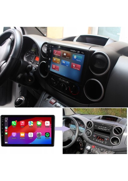 Citroen Berlingo Android Multimedya Sistemi 4-64 For-X (2015-2018) C09029 Ön Kayıt Kamera Hediyeli