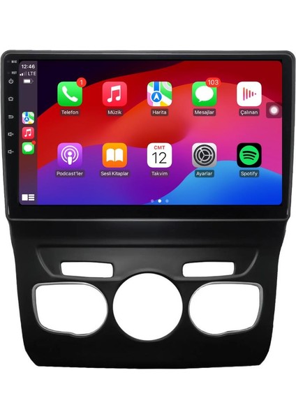 Citroen C4L Android Multimedya Sistemi 4-64 For-X (2011-2017) C10007 Ön Kayıt Kamera Hediyeli