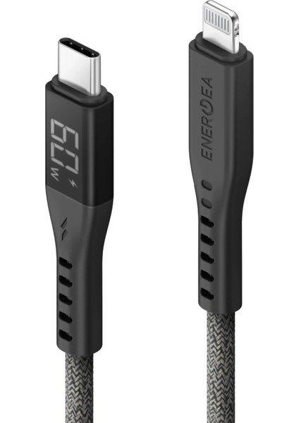 Flow 1.5m 60W Dijital Göstergeli Type-C To Lightning Pd Hızlı Şarj Kablosu fiyatları