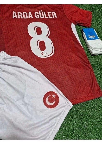 Türkiye A.güler Euro 2024 Avrupa Şampiyonası Çocuk Kırmızı Forması (Forma Şort Çorap) modelleri