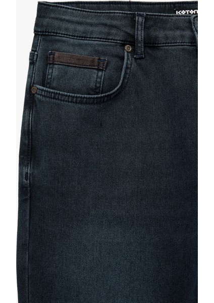 Normal Bel Pamuklu Slim Fit Jean Pantolon - Brad Jean