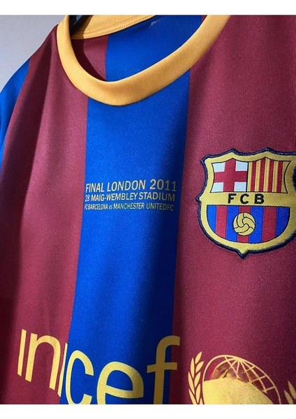 Barcelona Messi 2010-2011 Sezonu Şampiyonlar Ligi Finali Retro Maç Forması modelleri