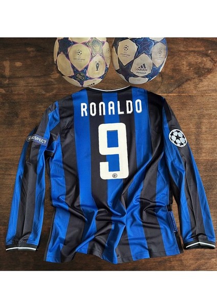 Nostalji 2010-11 Şampiyonlar Ligi Finali Uzun Kol Retro Fenomen Ronaldo Futbol Forması