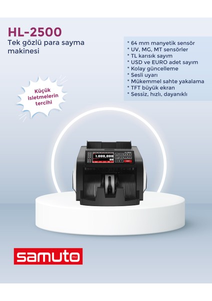 Model-2500 TL Karışık para sayma makinesi