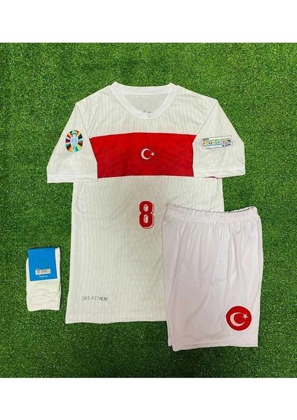 Türkiye/arda-G.üler 2024 Beyaz Deplasman Çocuk Forması Forma Şort Çorap