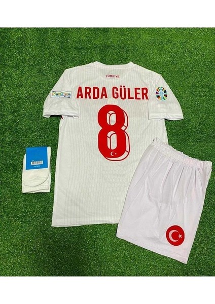 Türkiye/arda-G.üler 2024 Beyaz Deplasman Çocuk Forması Forma Şort Çorap fiyatları