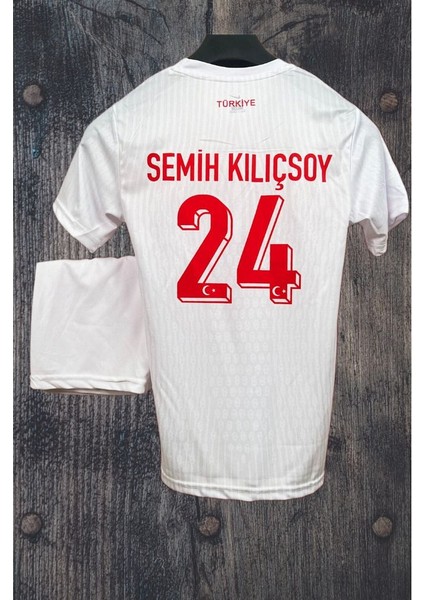 Euro 2024 T.ü.r.k.i.y.e Milli Takım Semih Kılıçsoy Beyaz Çocuk Forması (Forma Şort Çorap) fiyatları
