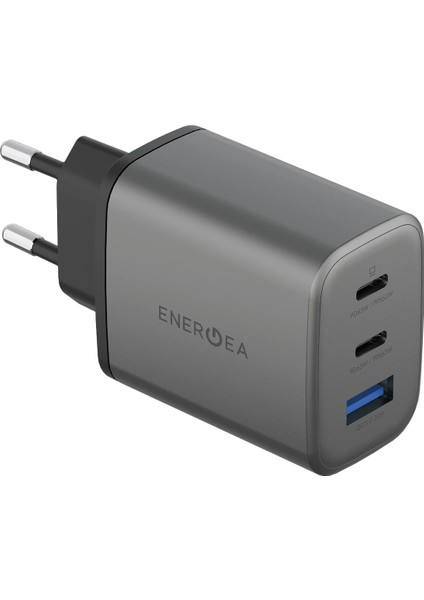 Ampcharge GAN65 2 Adet 65W Type-C ve 30W USB 3.0 Çıkışlı Hızlı Şarj Aleti