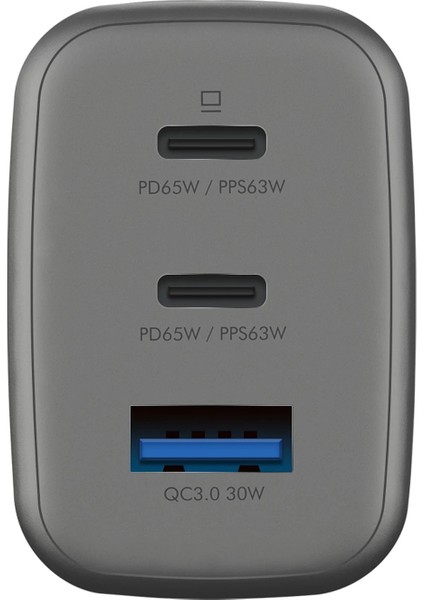 Ampcharge GAN65 2 Adet 65W Type-C ve 30W USB 3.0 Çıkışlı Hızlı Şarj Aleti fiyatları