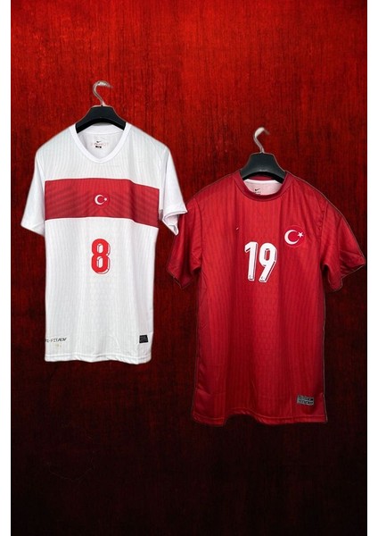 Türkiye Milli Takım A:r:d:a Güler (Beyaz)/kenan Yıldız (Kırmızı) Ikili Yetişkin Forması