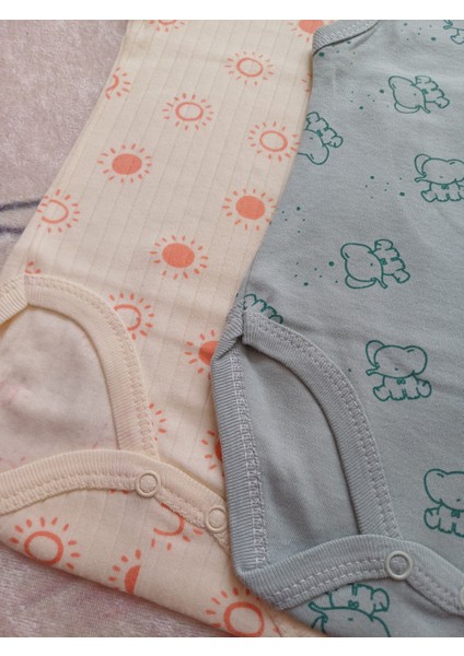 Unisex Erkek Bebek Kız Bebek 2'li Yenidoğan %100 Pamuklu Badi Çıtçıtlı Kolsuz Zıbın fiyatları