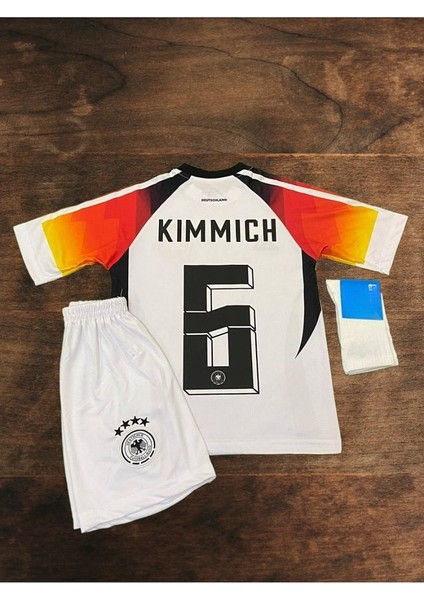 Almanya 2024 Joshua Kimmich Iç Saha Beyaz Çocuk Forması Forma Şort Çorap