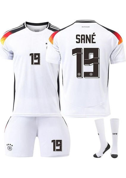 Almanya Leroy Sane 19 Euro 2024 Yeni Sezon Çocuk Forması Beyaz