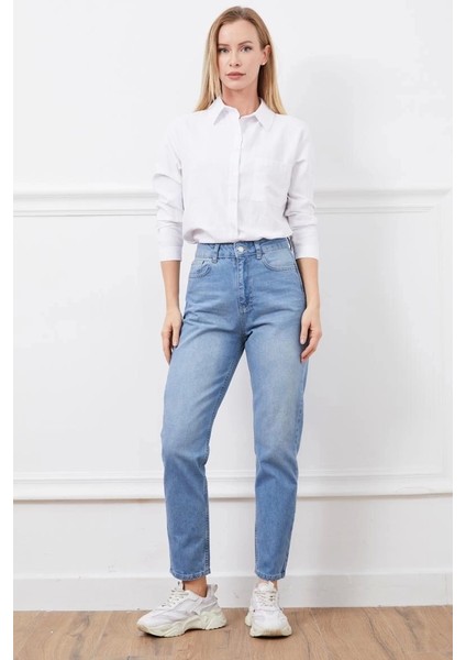 Yüksek Bel Mom Jean Pantolon indirimleri