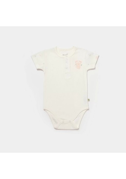 Koala Jungle Kısa Kol Bebek Body Pembe