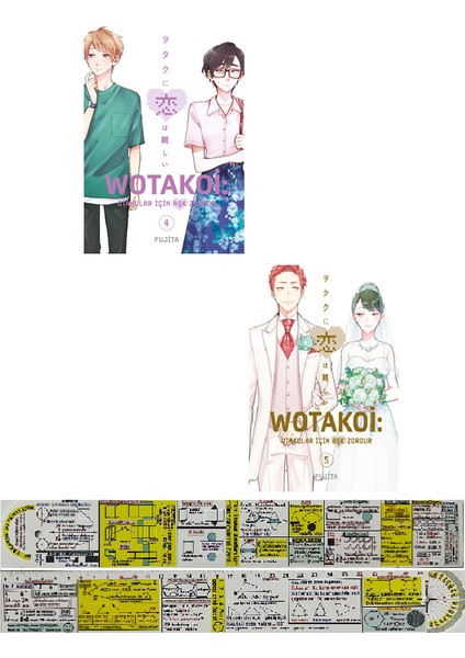 Wotakoi 4-5. Ciltler Manga Seti + Mat. Öğreten Cetvel