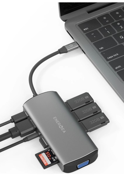 Aluhub Max 100W Type-C Pd Şarj Destekli 11IN1 4K Hub Dönüştürücü indirimleri