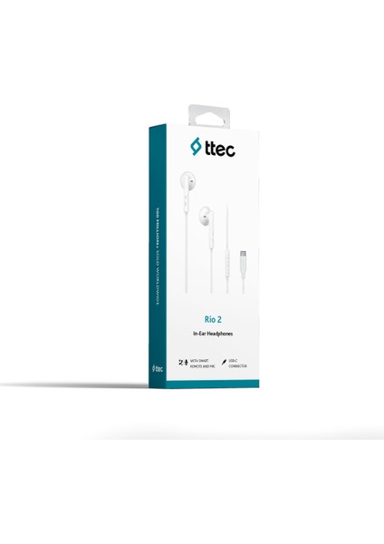 Rio 2 Usb-C Stereo Mikrofonlu Kulakiçi Kulaklık