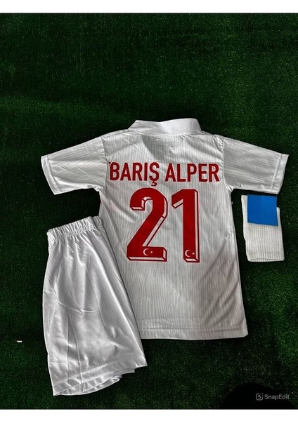 Türkiye Barış Alper Euro 2024 Avrupa Şampiyonası Beyaz Çocuk Forma