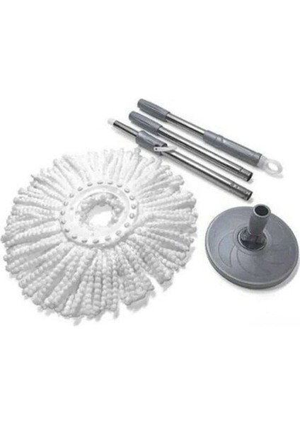 Yumuşak Mikrofiber Dönerli Mop Seti, 3 Parça, Kolay Temizlik Için Ideal modelleri