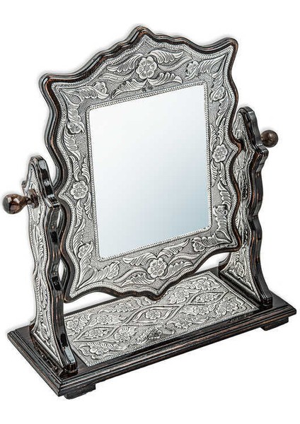 ​gümüş Çiçek Desenli Kare Çift Taraflı Ayna modelleri