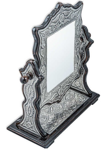 ​gümüş Çiçek Desenli Kare Çift Taraflı Ayna fırsatları