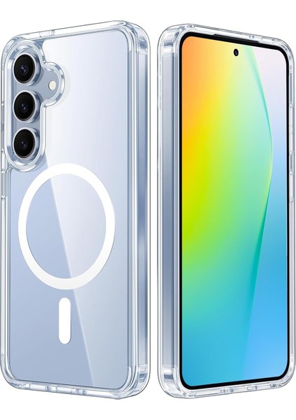 Samsung Galaxy S24/S25 Uyumlu Köşe Korumalı Darbe Emici Sert Sararmaz Şeffaf Magsafe Kılıf fiyatları